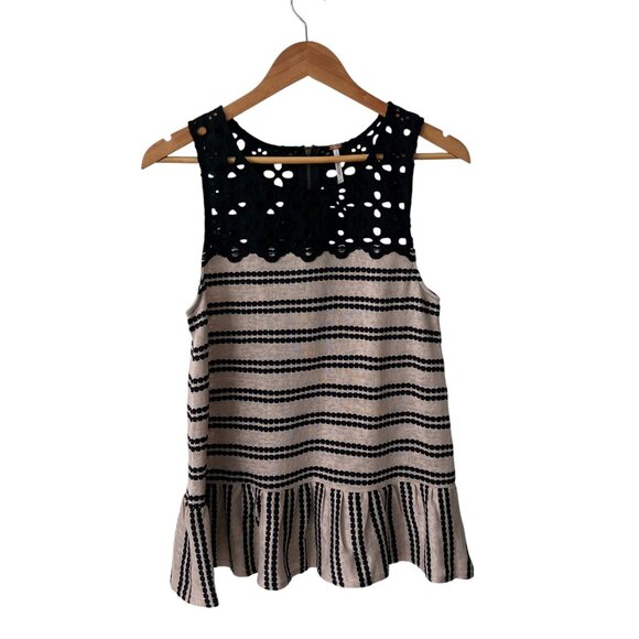 Free People Black & Tan Tank Top - Picture 1 of 11